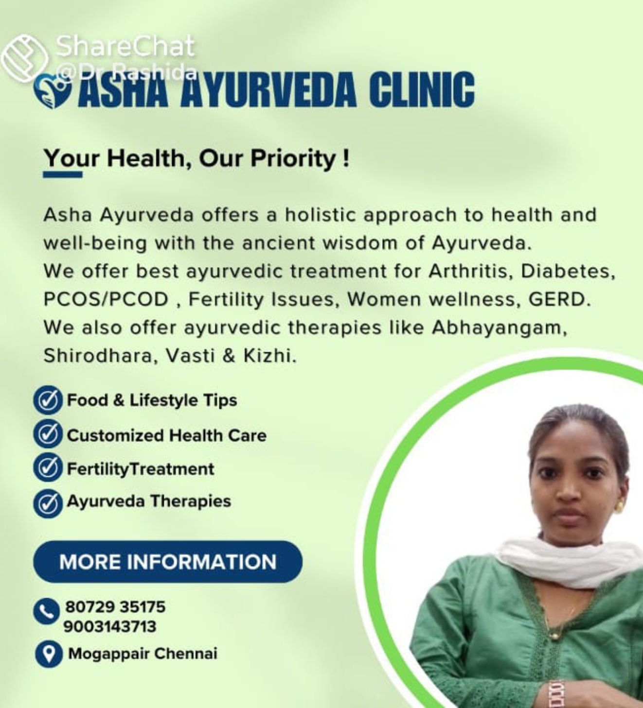 About Image -  Asha Ayurveda – Therapy and Yoga center